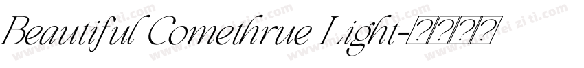 Beautiful Comethrue Light字体转换